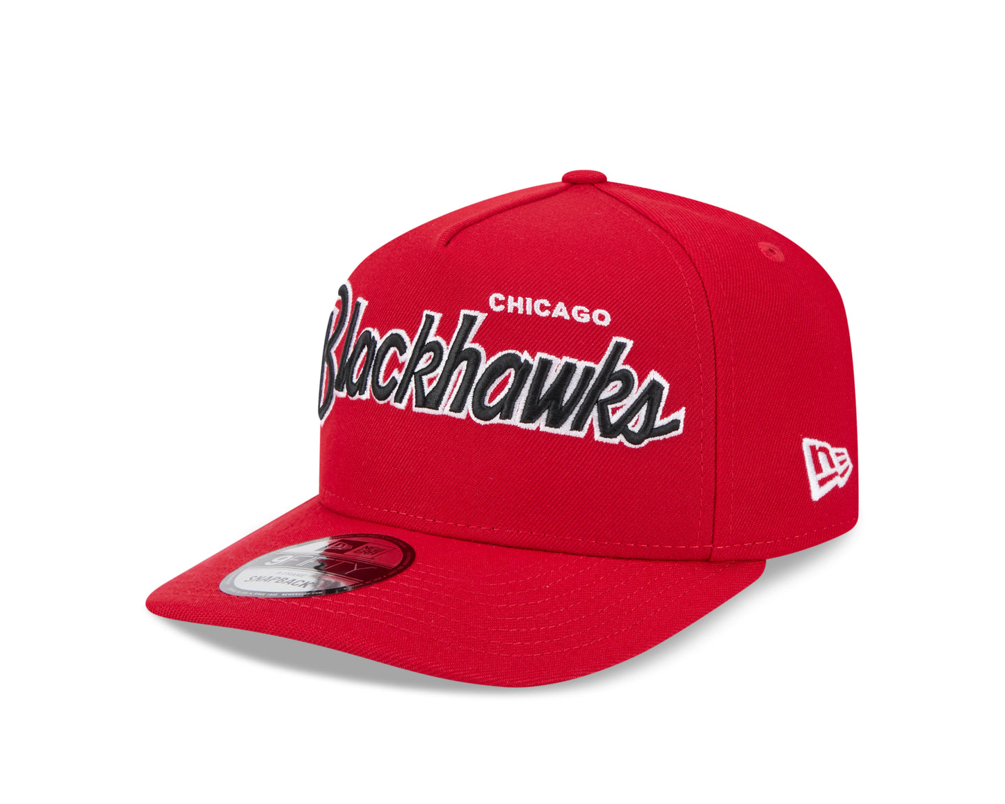 Chicago Blackhawks New Era Red Script 9FIFTY A-Frame Adjustable Hat