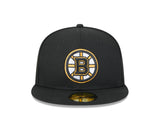 Boston Bruins Black Basic New Era 59FIFTY Fitted Hat - Pro Jersey Sports
