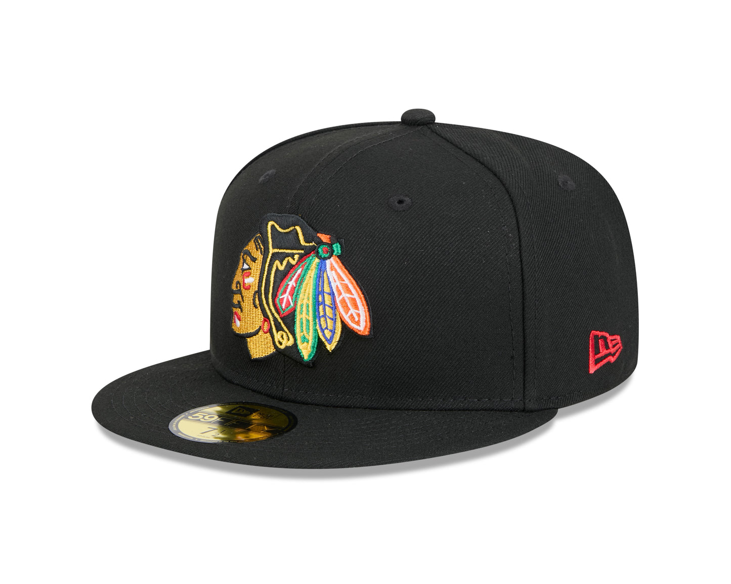 Chicago Blackhawks Black Basic New Era 59FIFTY Fitted Hat