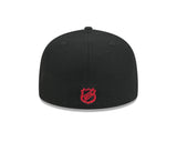 Chicago Blackhawks Black Basic New Era 59FIFTY Fitted Hat - Pro Jersey Sports