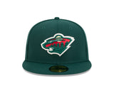 Minnesota Minnesota Wild Forest Green Basic New Era 59FIFTY Fitted Hat - Pro Jersey Sports