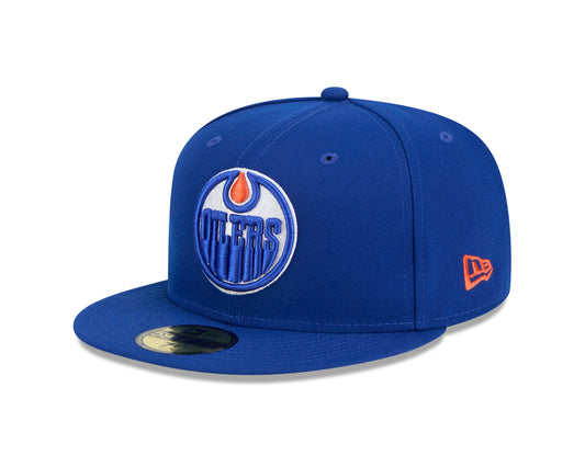 Edmonton Oilers Royal Blue Basic New Era 59FIFTY Fitted Hat