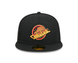 Vancouver Canucks Black Skate Basic New Era 59FIFTY Fitted Hat - Pro Jersey Sports