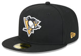 Pittsburgh Penguins Black Basic New Era 59FIFTY Fitted Hat - Pro Jersey Sports