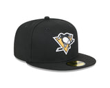 Pittsburgh Penguins Black Basic New Era 59FIFTY Fitted Hat - Pro Jersey Sports