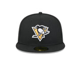 Pittsburgh Penguins Black Basic New Era 59FIFTY Fitted Hat - Pro Jersey Sports