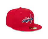 Washington Capitals Red Basic New Era 59FIFTY Fitted Hat - Pro Jersey Sports