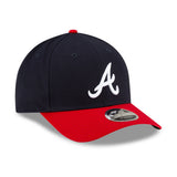 Atlanta Braves Navy/Red New Era Player Replica M-Crown 9FORTY Adjustable Hat - Pro Jersey Sports