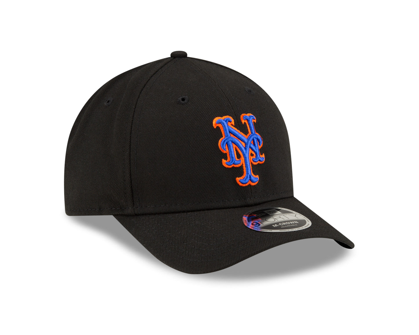 New York Mets Black Alternate 2 New Era Player Replica M-Crown 9FORTY Adjustable Hat