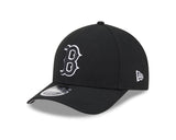 Boston Red Sox Black and White New Era M-Crown 9FORTY Adjustable Hat - Pro Jersey Sports