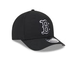 Boston Red Sox Black and White New Era M-Crown 9FORTY Adjustable Hat - Pro Jersey Sports