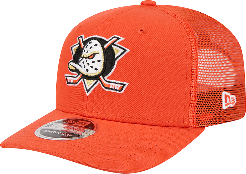 Anaheim Ducks New Era Orange 9SEVENTY Trucker Adjustable Hat