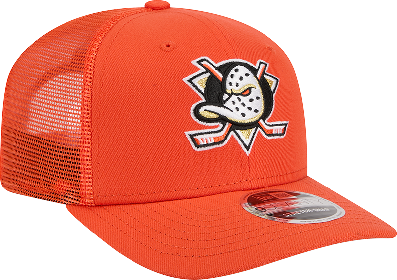 Anaheim Ducks New Era Orange 9SEVENTY Trucker Adjustable Hat