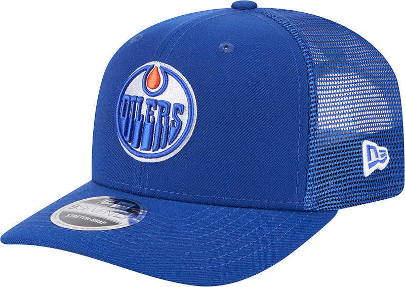 Edmonton Oilers New Era Royal 9SEVENTY Trucker Adjustable Hat