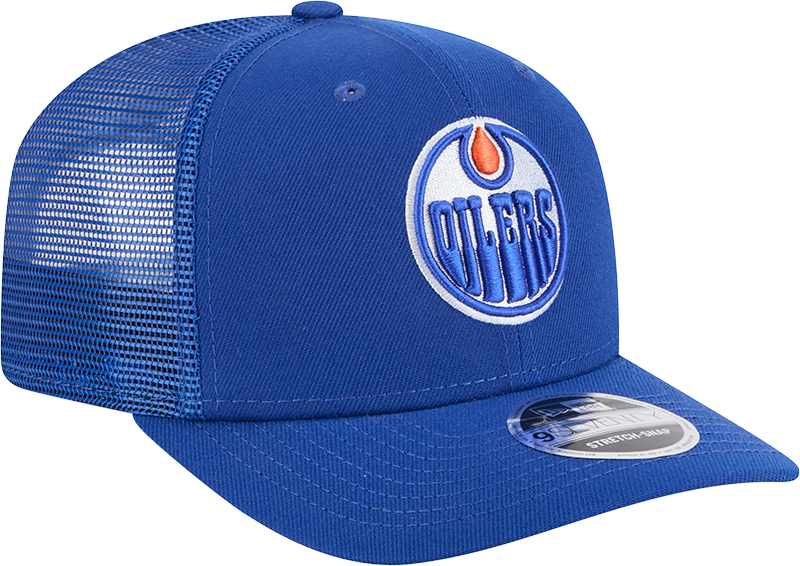 Edmonton Oilers New Era Royal 9SEVENTY Trucker Adjustable Hat