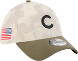 Chicago Cubs Camo 2025 Armed Forces Day New Era 39THIRTY Flex Hat - Pro Jersey Sports