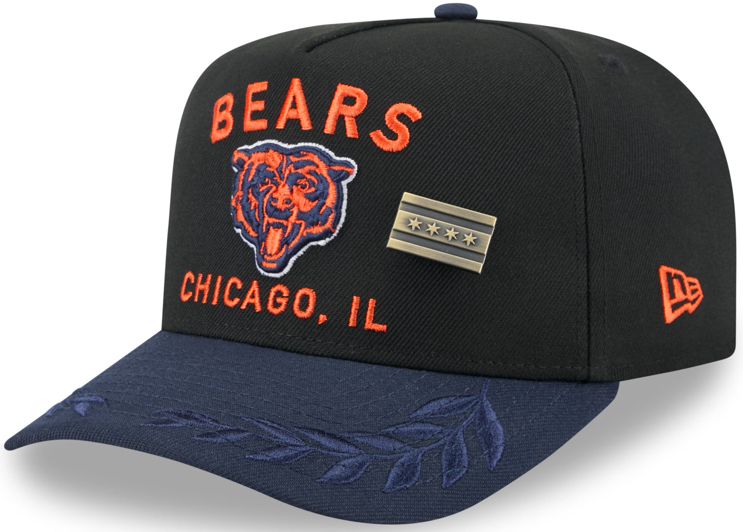 Men's Chicago Bears New Era Black 2025 On Stage NFL Draft A-Frame 59FIFTY Fitted Hat - Pro Jersey Sports