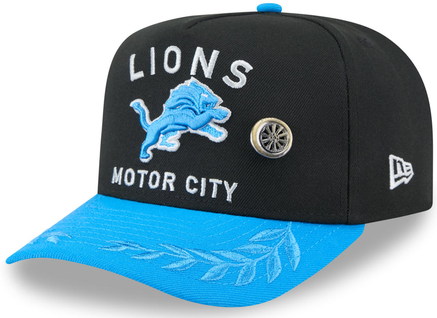 Men's Detroit Lions New Era Black 2025 On Stage NFL Draft A-Frame 59FIFTY Fitted Hat - Pro Jersey Sports