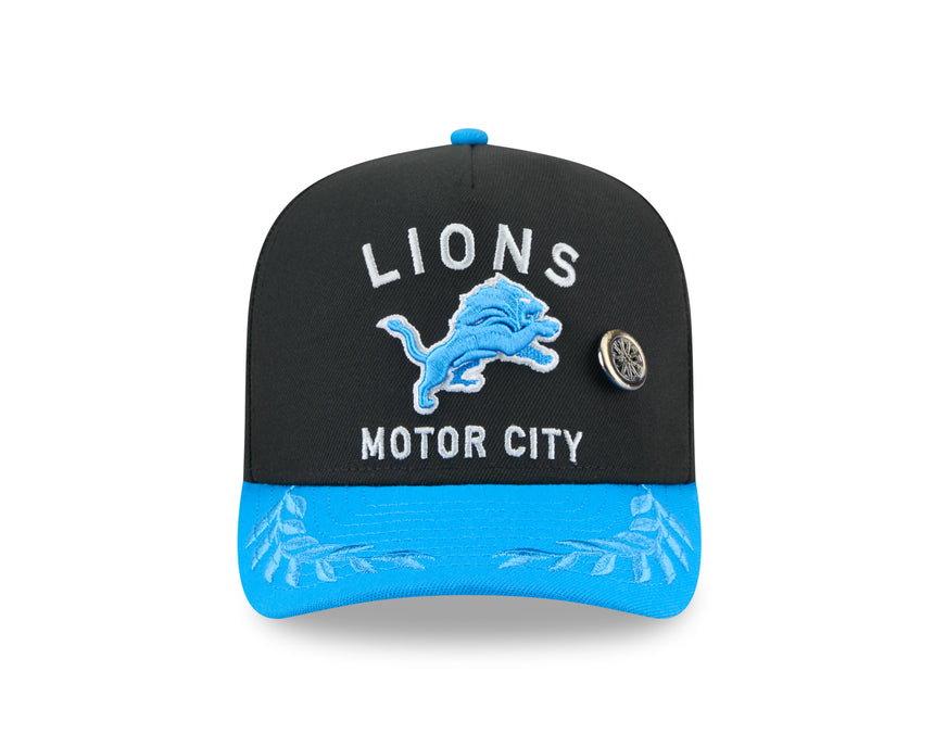 Men's Detroit Lions New Era Black 2025 On Stage NFL Draft A-Frame 59FIFTY Fitted Hat - Pro Jersey Sports