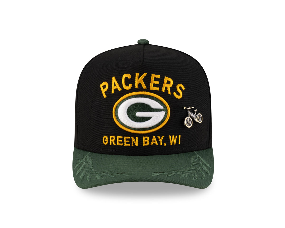 Men's Green Bay Packers New Era Black 2025 On Stage NFL Draft A-Frame 59FIFTY Fitted Hat - Pro Jersey Sports