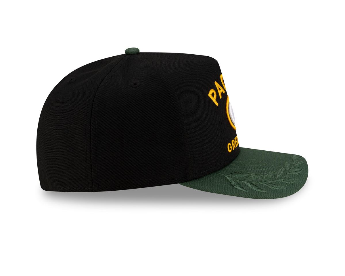 Men's Green Bay Packers New Era Black 2025 On Stage NFL Draft A-Frame 59FIFTY Fitted Hat - Pro Jersey Sports