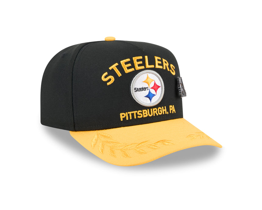 Men's Pittsburgh Steelers New Era Black 2025 On Stage NFL Draft A-Frame 59FIFTY Fitted Hat - Pro Jersey Sports