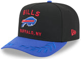 Men's Buffalo Bills New Era 2025 NFL Draft Black A-Frame 9FIFTY Snapback Adjustable Hat - Pro Jersey Sports