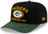 Men's Green Bay Packers New Era 2025 NFL Draft Black A-Frame 9FIFTY Snapback Adjustable Hat - Pro Jersey Sports