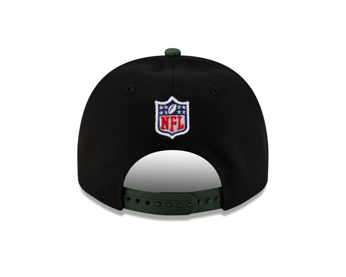 Men's Green Bay Packers New Era 2025 NFL Draft Black A-Frame 9FIFTY Snapback Adjustable Hat - Pro Jersey Sports