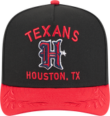 Men's Houston Texans New Era 2025 NFL Draft Black A-Frame 9FIFTY Snapback Adjustable Hat - Pro Jersey Sports