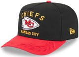 Men's Kansas City Chiefs New Era 2025 NFL Draft Black A-Frame 9FIFTY Snapback Adjustable Hat - Pro Jersey Sports