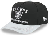 Men's Las Vegas Raiders New Era 2025 NFL Draft Black A-Frame 9FIFTY Snapback Adjustable Hat - Pro Jersey Sports