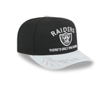 Men's Las Vegas Raiders New Era 2025 NFL Draft Black A-Frame 9FIFTY Snapback Adjustable Hat - Pro Jersey Sports