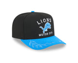 Men's Detroit Lions New Era 2025 NFL Draft Black A-Frame 9FIFTY Snapback Adjustable Hat - Pro Jersey Sports