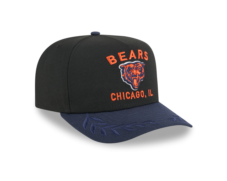 Men's Chicago Bears New Era 2025 NFL Draft Black A-Frame 9FIFTY Snapback Adjustable Hat - Pro Jersey Sports