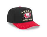 Men's San Francisco 49ers New Era 2025 NFL Draft Black A-Frame 9FIFTY Snapback Adjustable Hat - Pro Jersey Sports