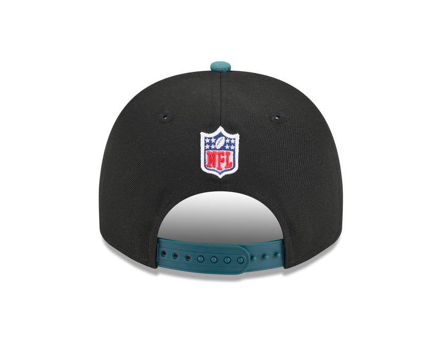 Men's Philadelphia Eagles New Era 2025 NFL Draft Black A-Frame 9FIFTY Snapback Adjustable Hat - Pro Jersey Sports