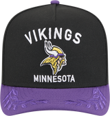 Men's Minnesota Vikings New Era 2025 NFL Draft Black A-Frame 9FIFTY Snapback Adjustable Hat - Pro Jersey Sports