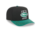 Men's New York Jets New Era 2025 NFL Draft Black A-Frame 9FIFTY Snapback Adjustable Hat - Pro Jersey Sports
