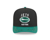 Men's New York Jets New Era 2025 NFL Draft Black A-Frame 9FIFTY Snapback Adjustable Hat - Pro Jersey Sports