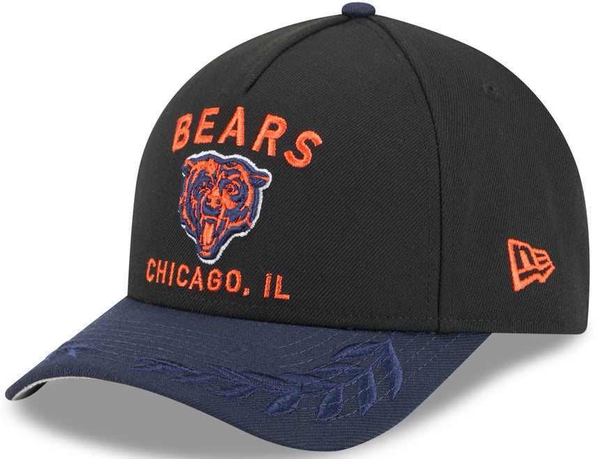 Men's Chicago Bears New Era 2025 NFL Draft Black M-Crown 9FORTY Snapback Adjustable Hat - Pro Jersey Sports