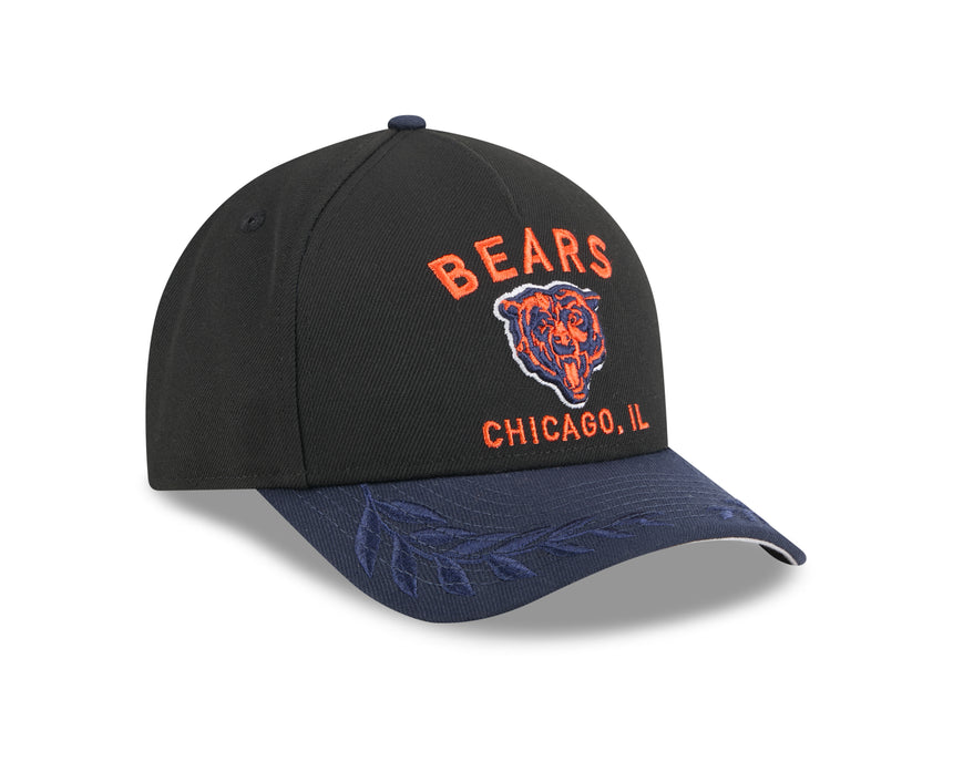 Men's Chicago Bears New Era 2025 NFL Draft Black M-Crown 9FORTY Snapback Adjustable Hat - Pro Jersey Sports