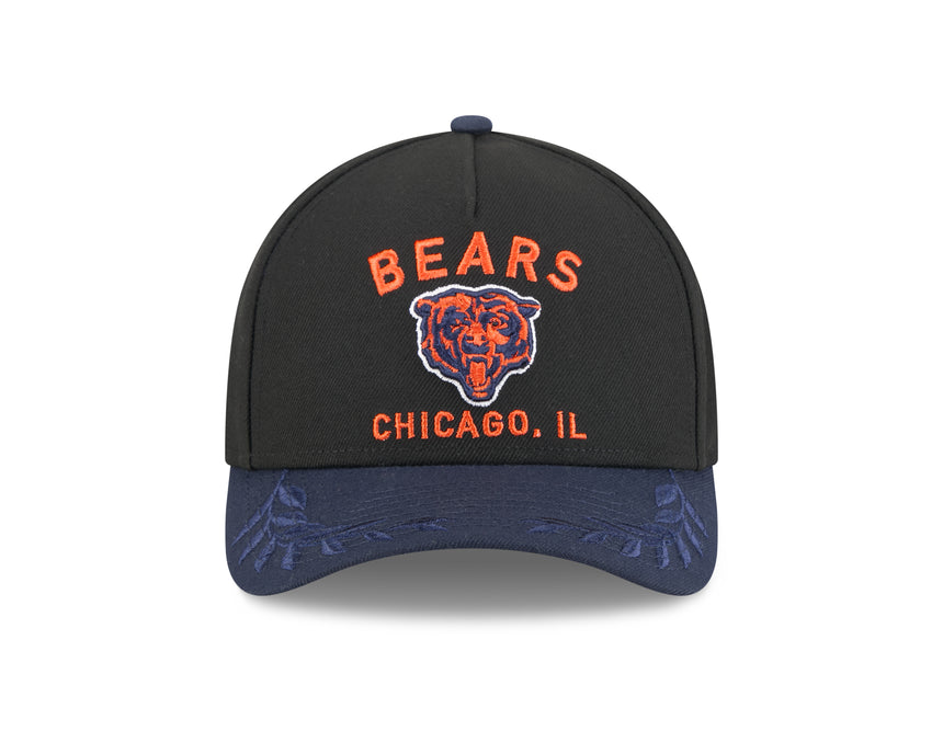 Men's Chicago Bears New Era 2025 NFL Draft Black M-Crown 9FORTY Snapback Adjustable Hat - Pro Jersey Sports