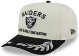 Men's Las Vegas Raiders New Era 2025 NFL Draft Chrome A-Frame 9FIFTY Snapback Adjustable Hat - Pro Jersey Sports