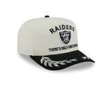 Men's Las Vegas Raiders New Era 2025 NFL Draft Chrome A-Frame 9FIFTY Snapback Adjustable Hat - Pro Jersey Sports
