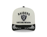Men's Las Vegas Raiders New Era 2025 NFL Draft Chrome A-Frame 9FIFTY Snapback Adjustable Hat - Pro Jersey Sports