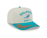 Men's Miami Dolphins New Era 2025 NFL Draft Chrome A-Frame 9FIFTY Snapback Adjustable Hat - Pro Jersey Sports