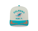 Men's Miami Dolphins New Era 2025 NFL Draft Chrome A-Frame 9FIFTY Snapback Adjustable Hat - Pro Jersey Sports