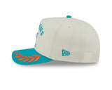 Men's Miami Dolphins New Era 2025 NFL Draft Chrome A-Frame 9FIFTY Snapback Adjustable Hat - Pro Jersey Sports