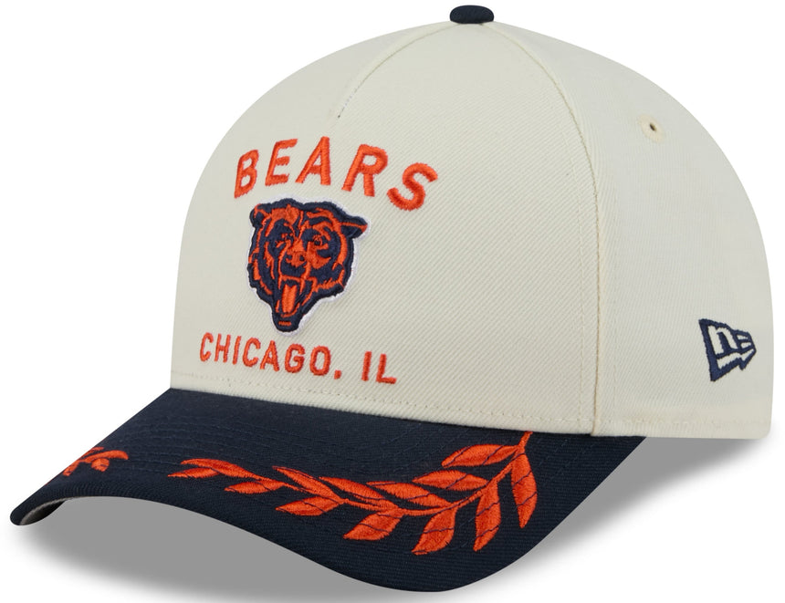Men's Chicago Bears New Era 2025 NFL Draft Chrome M-Crown 9FORTY Snapback Adjustable Hat - Pro Jersey Sports